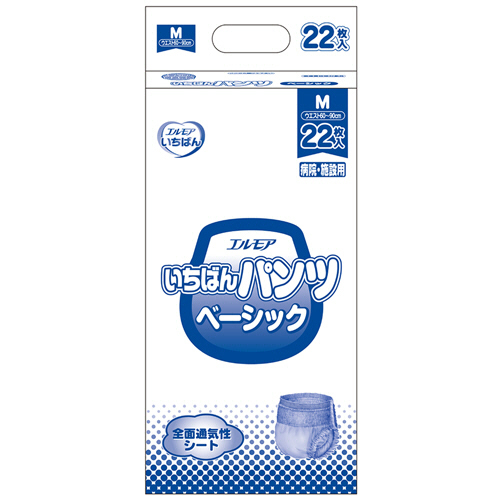 ｴﾙﾓｱ いちばん ﾊﾟﾝﾂ ﾍﾞｰｼｯｸ M 1ﾊﾟｯｸ(22枚)画像