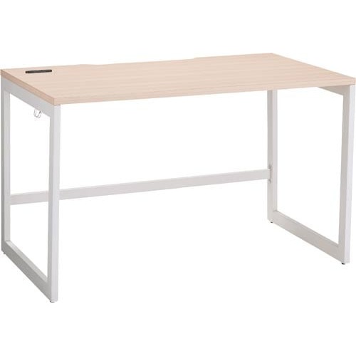 リスムデスクＤ７００Ｗ１２００　白脚　ナチュラル画像