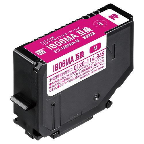 ﾘｻｲｸﾙｲﾝｸｶｰﾄﾘｯｼﾞ ﾏｾﾞﾝﾀ(顔料) [ｴﾌﾟｿﾝ:IB06MA互換] ECI-EIB06A-M 1個画像