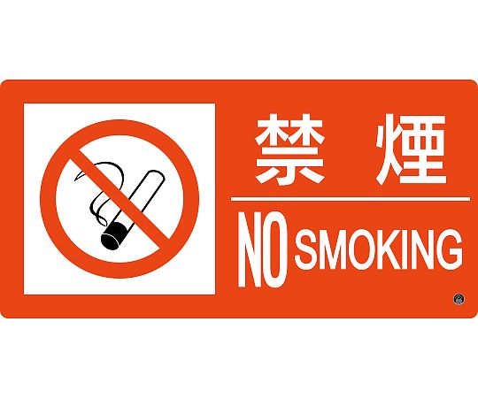 消防標識　禁煙・NOSMOKING　消防-6B　250×500mm　エンビ
