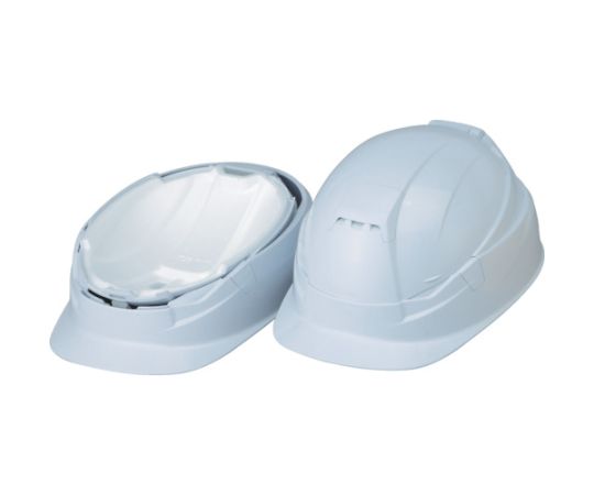 TOYO　作業用防災用折りたたみヘルメットBLOOM3　MOVO　白画像