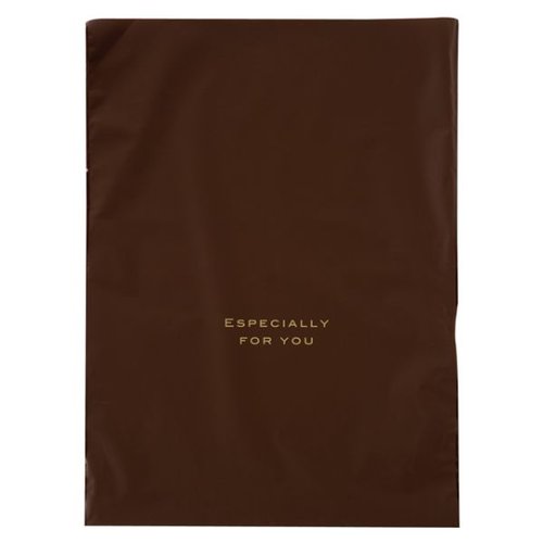 ラッピング用品 梨地バッグブラウン-LM(30枚) ヘッズ画像