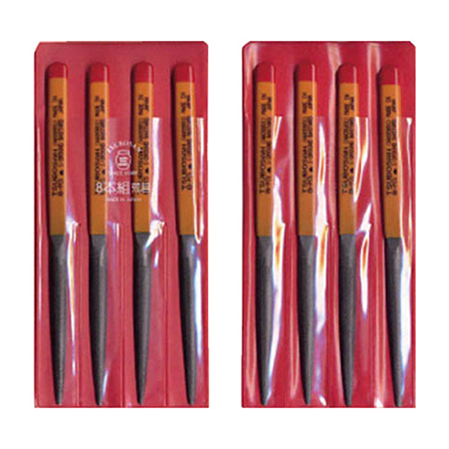 組ﾔｽﾘ 8本組(200mm) 半丸 荒目 1ﾊﾟｯｸ(8本)画像