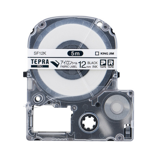 テプラ　ＰＲＯテープ　アイロン１２ｍｍ黒字画像