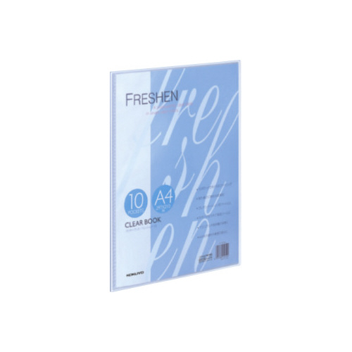 クリヤーブックフレッシェン固定式　Ａ４縦１０Ｐ青画像