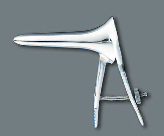 ステンレス・クスコー腟鏡　M-F　フラットタイプ