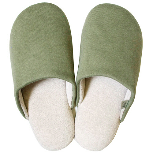 AG+安心ｽﾘｯﾊﾟ ｿﾌﾃｨ2 Lｻｲｽﾞ ｸﾞﾘｰﾝ 1足画像