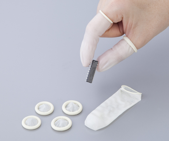 静電防止指サック千個白　L