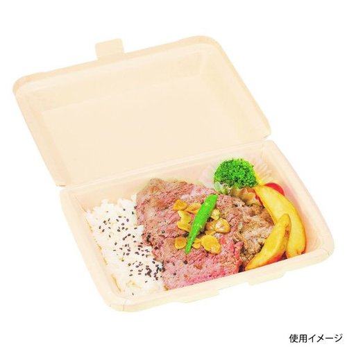 弁当容器 紙デリ フード 22-16 エフピコチューパ 透明な容器に収められた色とりどりの食材が見える状態