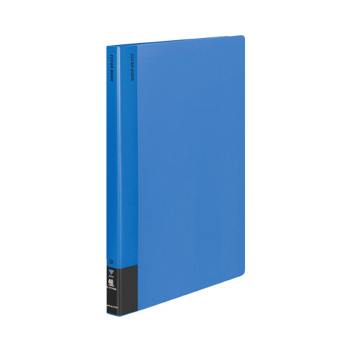 クリヤーブック固定式　Ｂ４縦　４０Ｐ　青Ｘ３画像