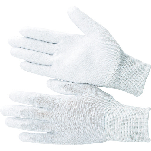 PU手の平ｺｰﾄ制電編手袋 LL ｸﾞﾚｰ/ｲｴﾛｰ 1袋(10双)画像