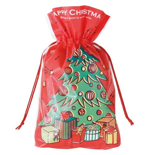 袋 クリスマスジョリーバンドギフト巾着バッグ-3(20枚) ヘッズ画像