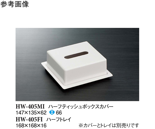 ハーフティッシュボックス アイボリー 5個入画像