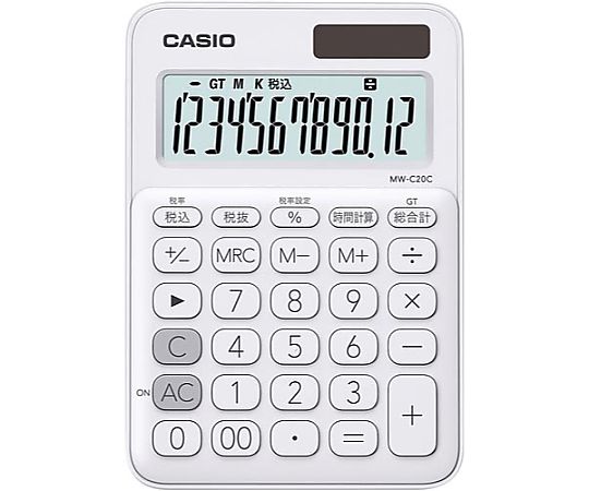カラフル電卓　MW-C20C-WE　ホワイト画像
