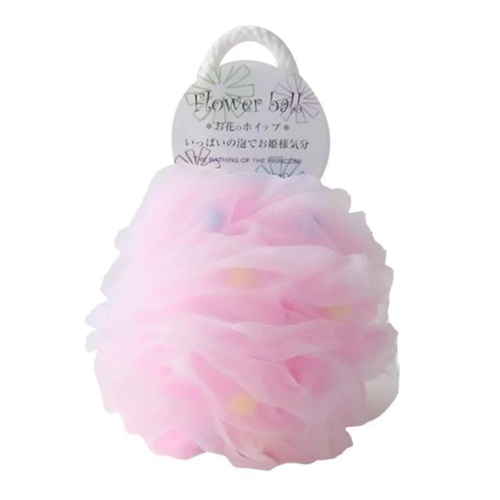泡立てネット フラワーボール ピンク