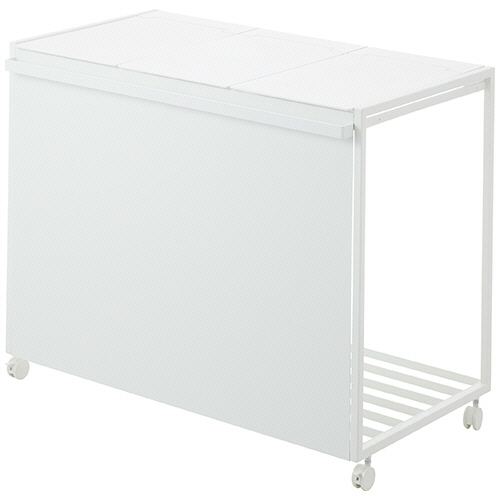 蓋付き目隠し分別ﾀﾞｽﾄﾜｺﾞﾝ ﾀﾜｰ 45L 3分別 ﾎﾜｲﾄ 1台画像