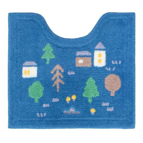 トイレマット ナタルシーナリー 約55×60cm ネイビー画像