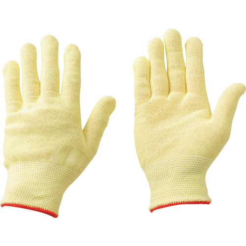 ｹﾌﾞﾗｰ編手袋 13G-L ｲｴﾛｰ/赤 1双画像