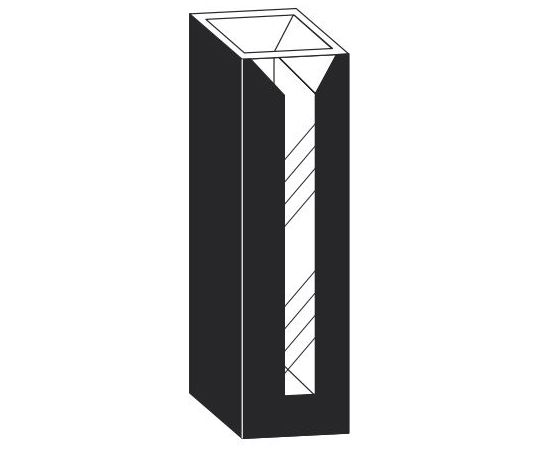特殊マイクロブラックセル（2面透明）　0.350mL　溶融石英画像