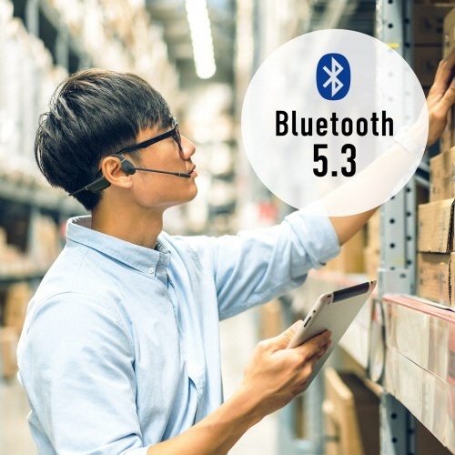 Bluetooth骨伝導ヘッドセット　1個 クリアなサウンドを伝えるためのデザインが施されたヘッドセットの側面