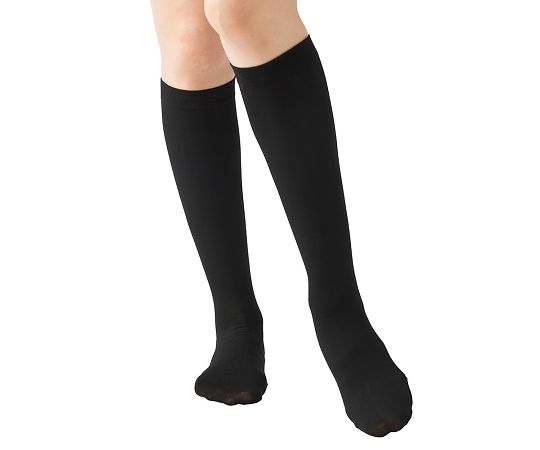 加圧弾性ストッキング　ハイソックス　ブラック　L