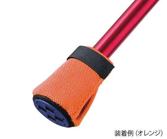 マナーソックス（滑り止めゴム付） パープル パープルの生地に滑り止めゴムが付いたソックスが横向きに置かれている様子