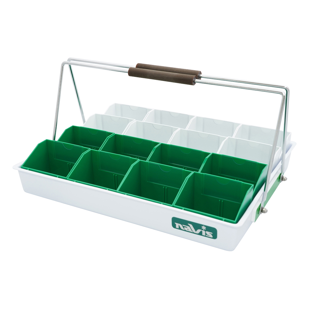 散薬用トレー 16人用 緑･白 (Nケースタイプ)