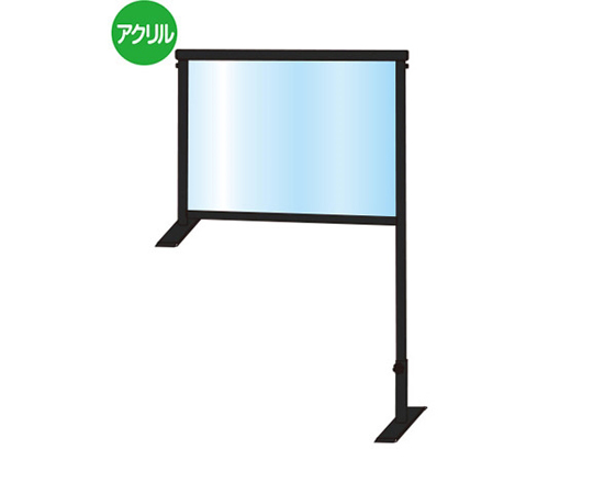 ブラックカウンターパーテーション　450×600mm画像