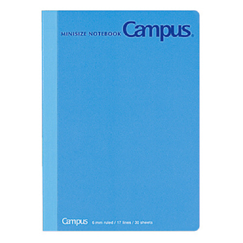 ｷｬﾝﾊﾟｽﾉｰﾄ(ﾐﾆｻｲｽﾞ 中横罫) B7 B罫 青 30枚 1ｾｯﾄ(10冊)画像