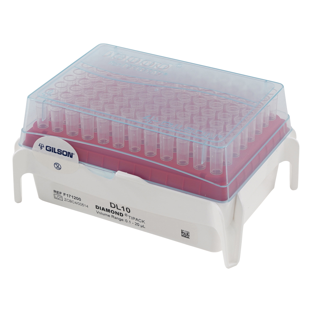 ダイアモンドチップ　DL10T　Tipack　未滅菌　0.1～20μL　96本×10箱入画像