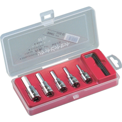 六角ｿｹｯﾄﾋﾞｯﾄ 標準寸法(差込角9.5mm)5点ｾｯﾄ 4-10mm 1ｾｯﾄ画像