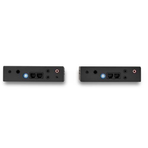 IP対応HDMIエクステンダー　送受信機セット　ビデオウォールシステム対応　1台 接続ポートが並んだ背面の様子