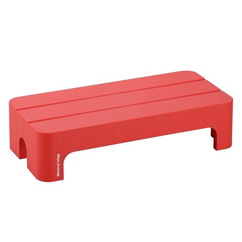 ステップ 台 踏み台 squ＋ デコラステップ ショート L 幅59cm 高さ14cm レッド画像