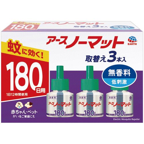 ｱｰｽﾉｰﾏｯﾄ 取替えﾎﾞﾄﾙ 180日用 無香料 1ﾊﾟｯｸ(3本)画像