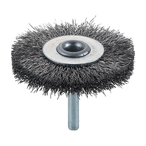 軸付ﾎｲｰﾙﾌﾞﾗｼ(軸径6mm)(ｽﾃﾝﾚｽ) 線径0.3mm 外径65mm 1個画像