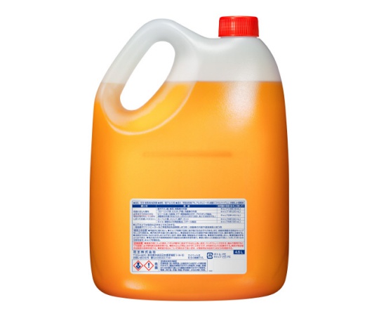 マイペット 業務用 4.5L ホール用洗剤 1ケース（4本入） 白いボトルが並んでいるケースの様子