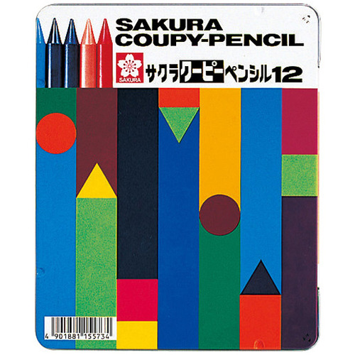 ｸｰﾋﾟｰﾍﾟﾝｼﾙ 12色(各色1本) 缶入 1缶画像