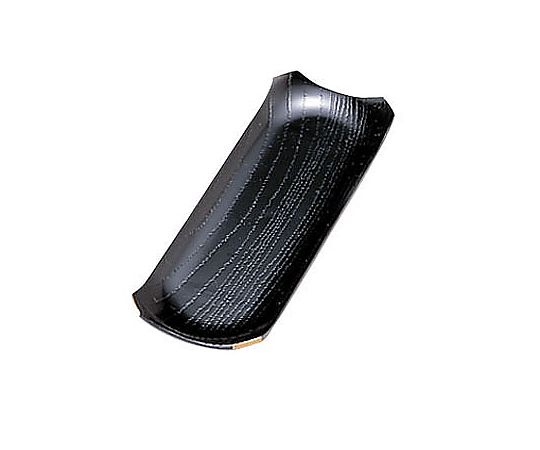 ABS製　隅切おしぼり入れ　黒渕金画像