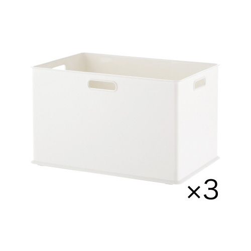 ナチュラ　インボックスＬ白×３画像