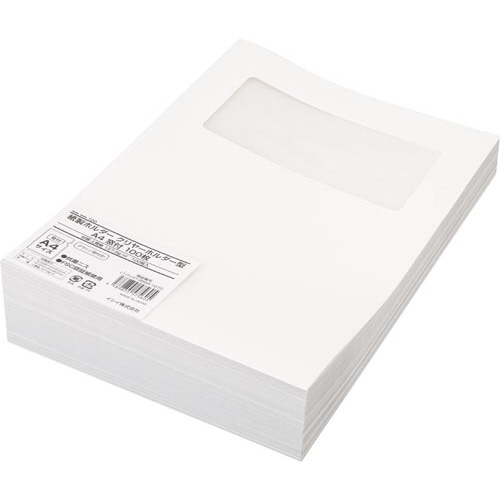 紙製ホルダー　クリヤーホルダー型Ａ４窓付　１００枚画像