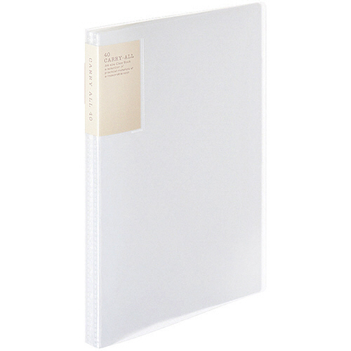 ｸﾘﾔｰﾌﾞｯｸ(ｷｬﾘｰｵｰﾙ)固定式･背ﾎﾟｹｯﾄ A4ﾀﾃ 40ﾎﾟｹｯﾄ 背幅22mm 透明 1ｾｯﾄ(6冊)画像