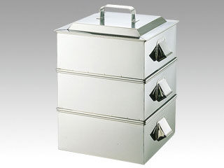 中華用品 SA21-0業務用角蒸器 2段39cm画像