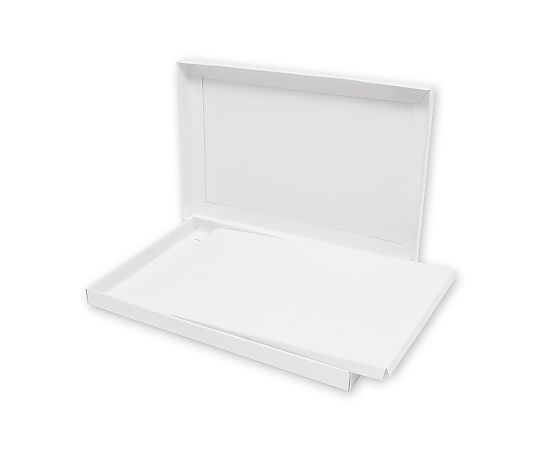 HEIKO 箱 デラックス白無地箱(エスプリ) ハンカチ用 G-2 10枚入 白無地のハンカチ用箱が数枚積み重なった状態