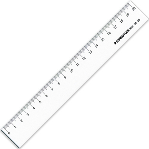 直線定規 片側目盛り付き 20cm 1個画像