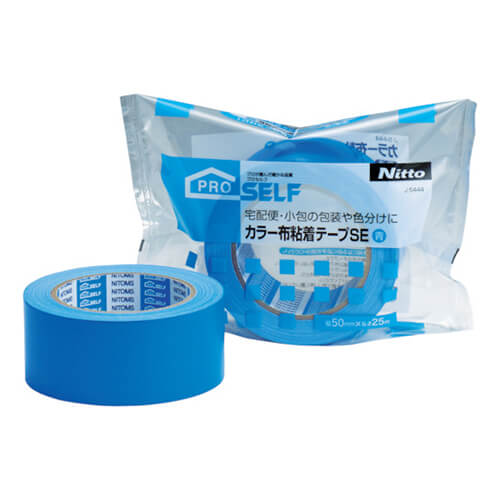 ニトムズ カラー布粘着テープSE 青 50mm×25m J5444画像