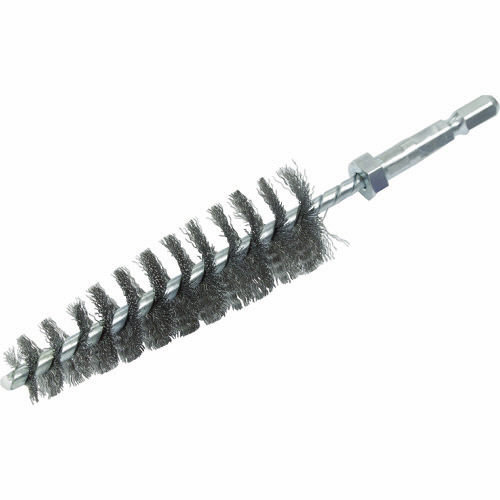 六角軸ﾃｰﾊﾟｰﾈｼﾞﾘﾌﾞﾗｼ ｽﾃﾝﾚｽ線 0.2Φ 14Φ-24Φ穴用 1本画像