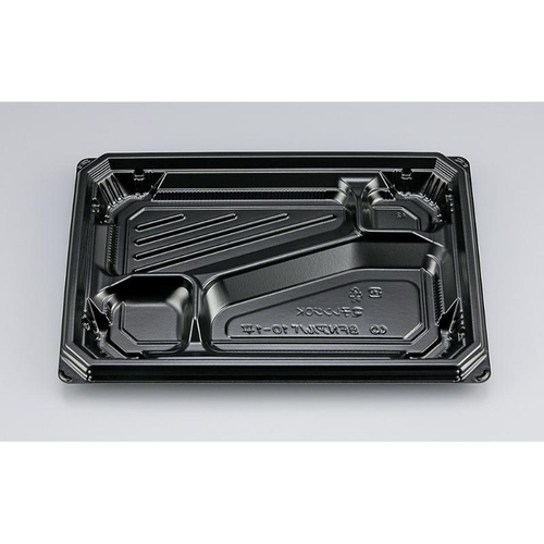 シーピー化成 弁当容器 BFNアルバ10-1平 黒 本体画像