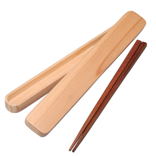 箸箱セット18cm 箸・箸箱セット ナチュラル WK39-1画像
