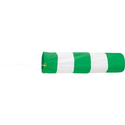 安全吹き流し　緑/白　300φ×1200mm　ポリエステル製　吹き流し-2　1本画像
