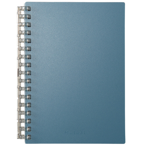 Mutual ｵｰﾌﾟﾝﾘﾝｸﾞﾉｰﾄ A6ﾀﾃ 17穴 5mm方眼罫 ﾘｰﾌ50枚付属 ｽﾚｰﾄﾌﾞﾙｰ 1冊画像